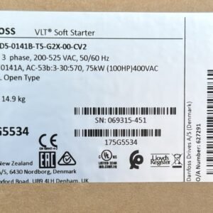 Danfoss VLT Soft Starter MCD 500 75 kW – 175G5534 (MCD5-0141B)