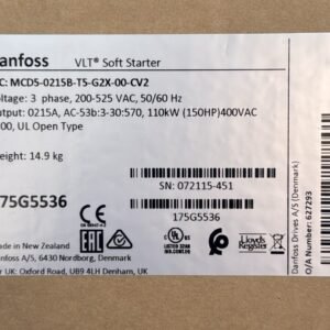Danfoss VLT Soft Starter MCD 500 110 kW – 175G5536 (MCD5-0215B)