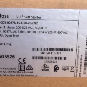 Danfoss VLT Soft Starter MCD 500 18.5 kW – 175G5526 (MCD5-0037B)
