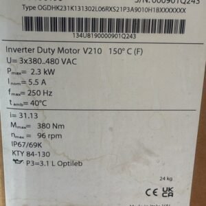Danfoss VLT OneGearDrive IE5 2.3 kW Gear Motor – 134U8190