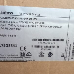 Danfoss VLT Soft Starter MCD 500 315 kW – 175G5541 (MCD5-0595C)