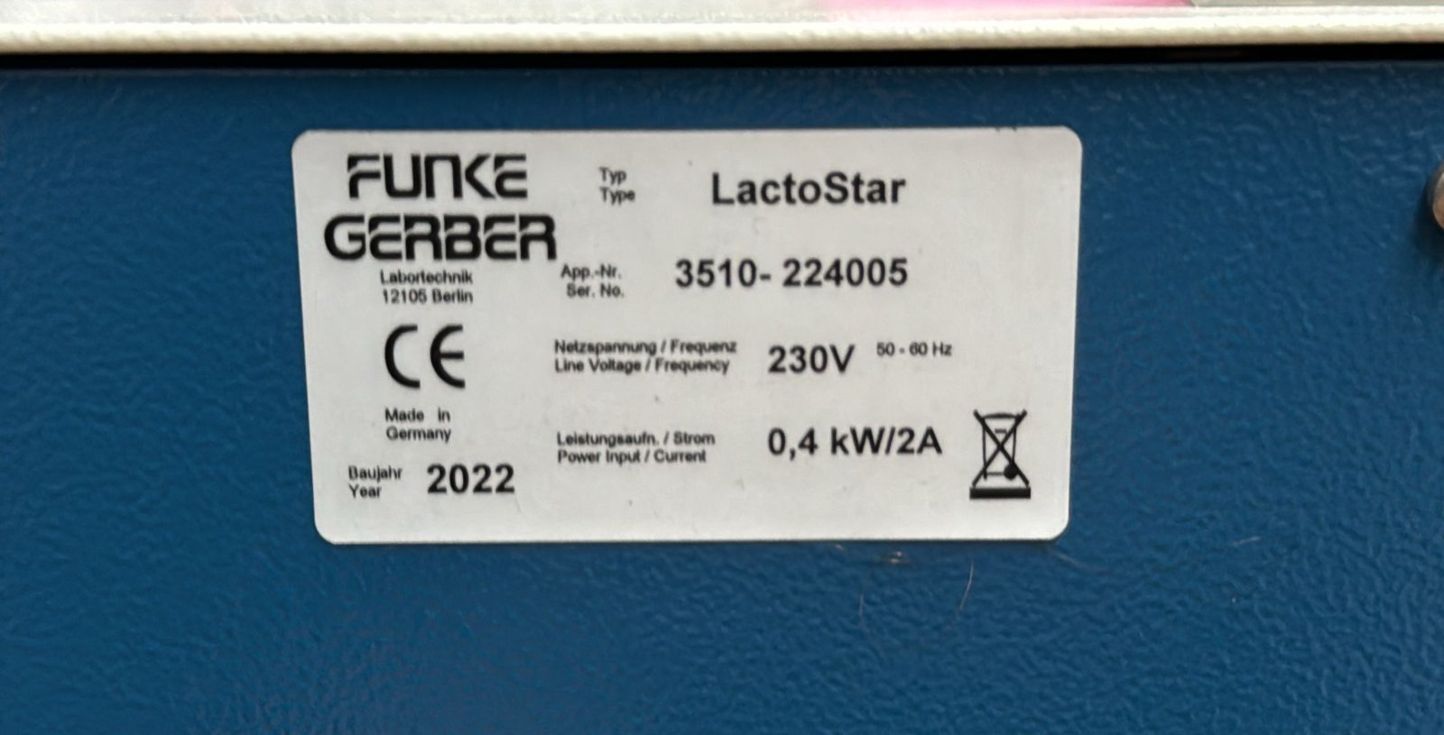Funke Gerber LactoStar Milk Analyzer – 3510-224005 - Image 8