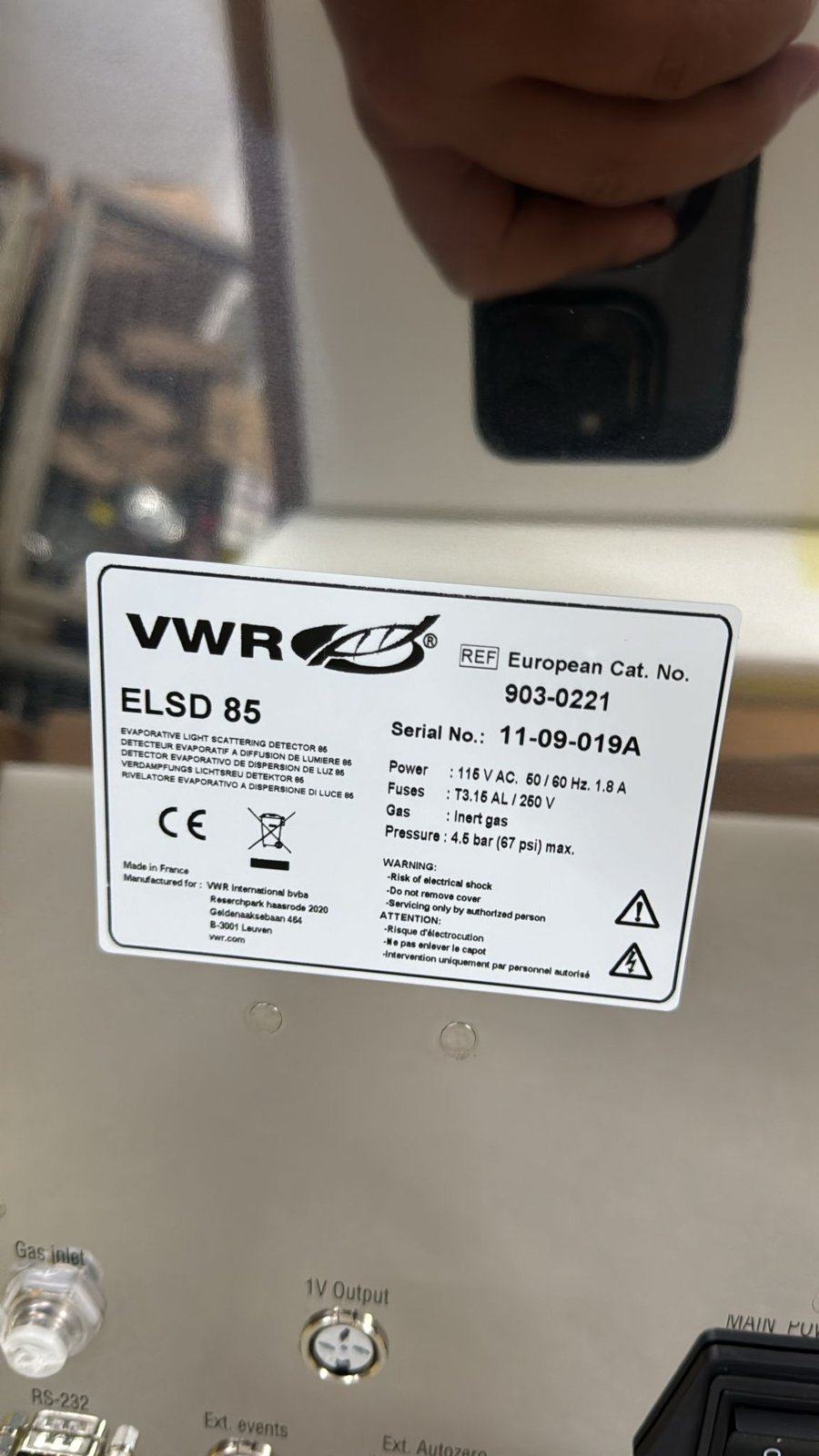 VWR ELSD 85 Evaporative Light Scattering Detector (for Agilent) - Image 6