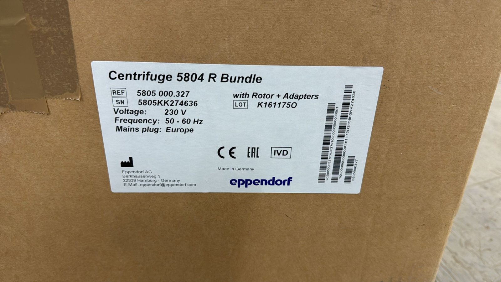 Eppendorf Centrifuge 5804 R Refrigerated with Rotor and Adapters – 5805000327 - Image 3
